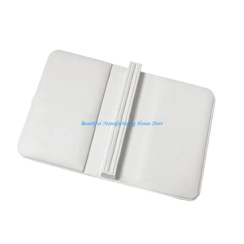 Estuche compacto para almacenamiento pendientes E56A, organizador joyas cuero PU con forma libro para viajes