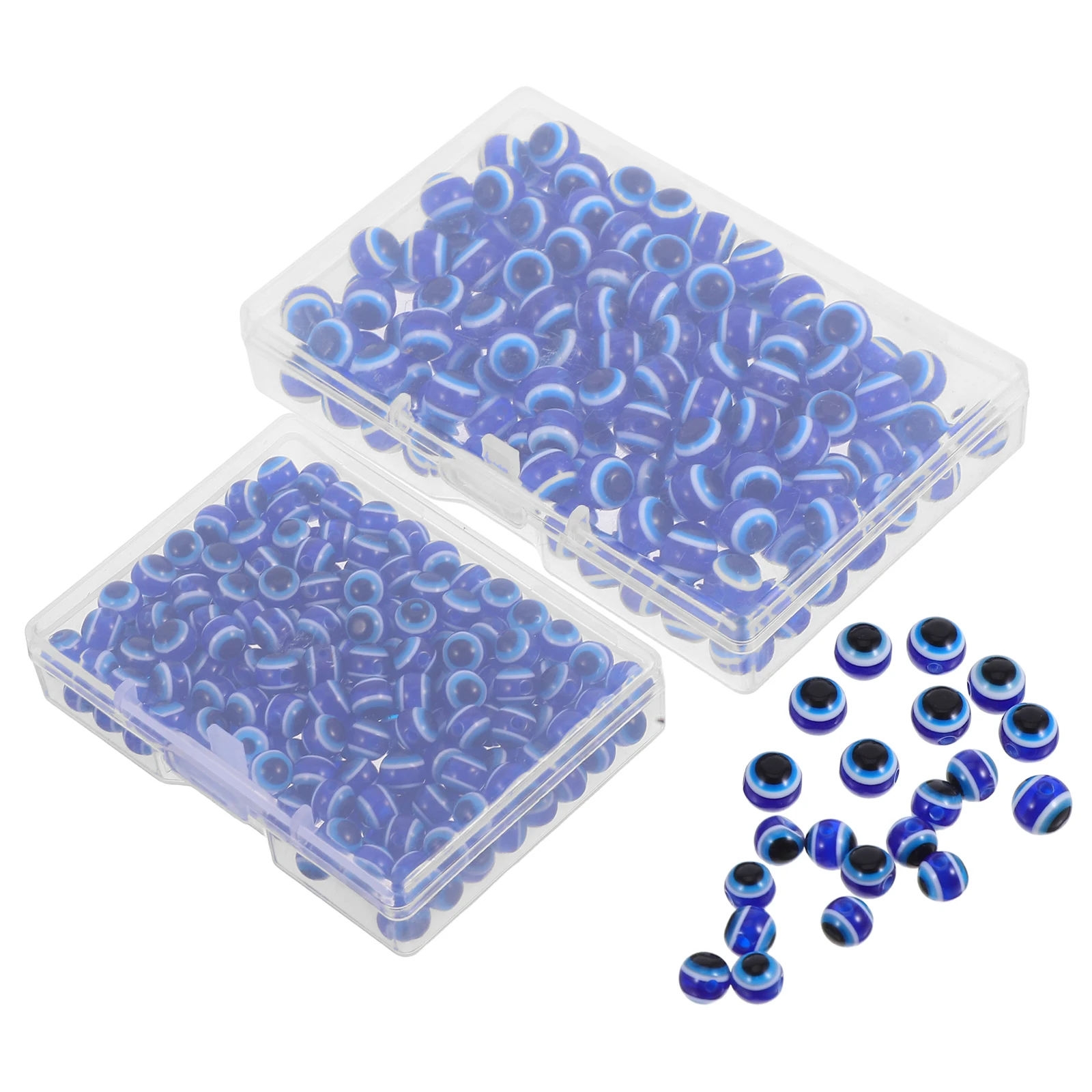 

350pcs Eye Beads Blue Resin 6mm 8mm Diy Jewelry Craft Supplies Necklace Bracelet Evil Eye Charms Spacer Beads