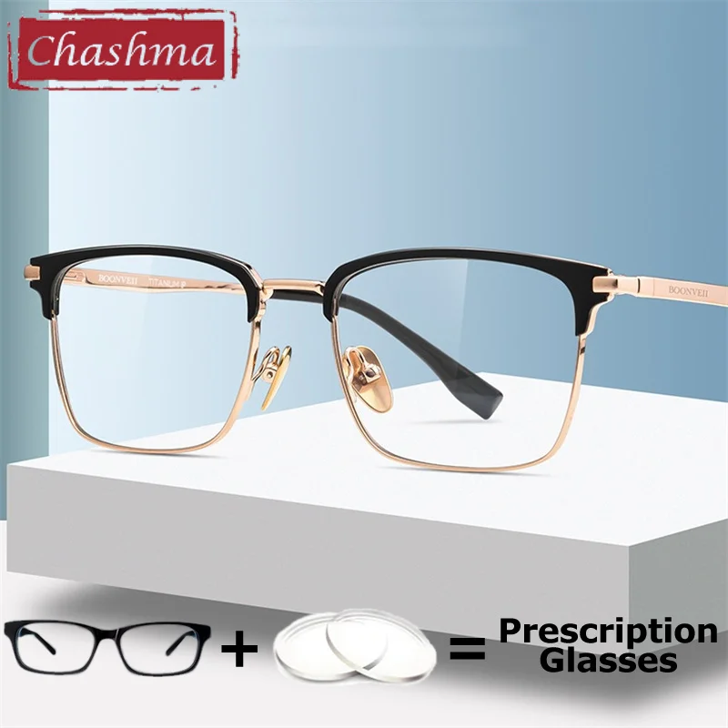 

Chashma Men Glasses Titan Teens Eyeglasses Fashion Myopia Prescription Optical Frame Student Anti Blue Ray Lenses Verifocal