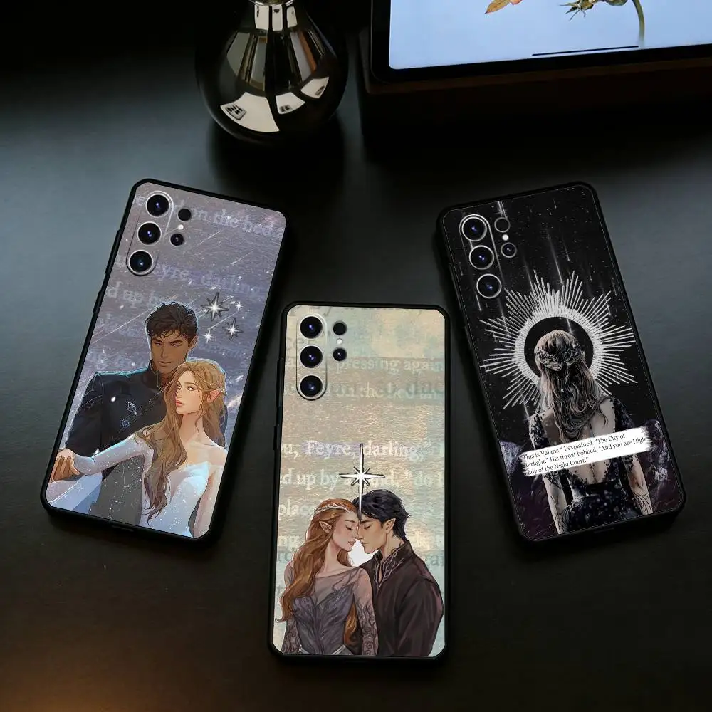 Acotar A Court of Mist and Fury Phone Case For Samsung S25,24,21,22,23,30,Ultra,20,Plus,Fe,Lite,Note Soft Black Cover