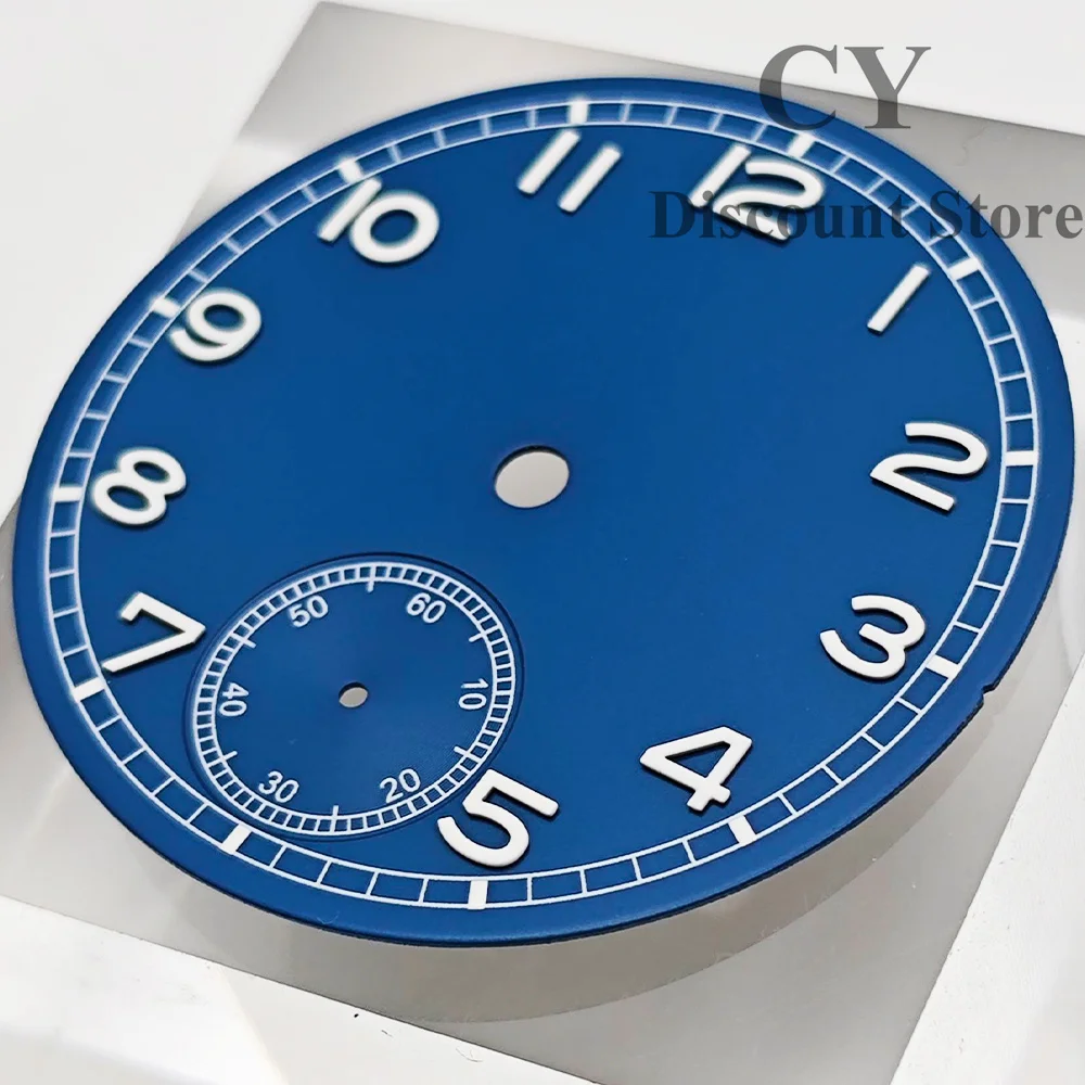 6498 Tarcza Czarny Niebieski Biały 37 mm Tarcza zegarka Zielona świecąca tarcza pasująca do mechanizmu ETA 6498 Seagull ST3621 — zdjęcie 6