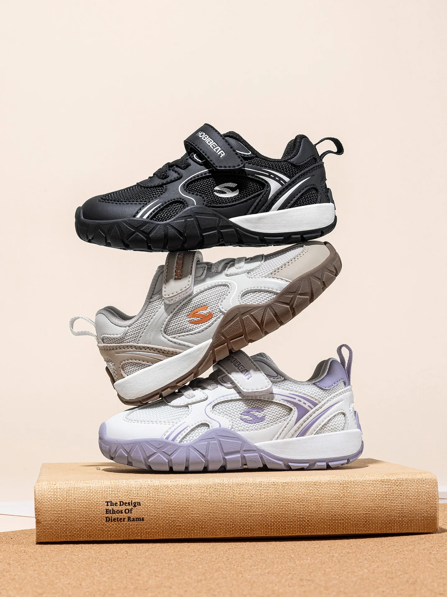 HOBIBEAR Kinder-Sneaker mit breiter Zehenbox, Klettverschluss, rutschfeste Wanderschuhe, Kunstleder-Mesh, Outdoor-Sneaker für Kleinkinder – Detail 12