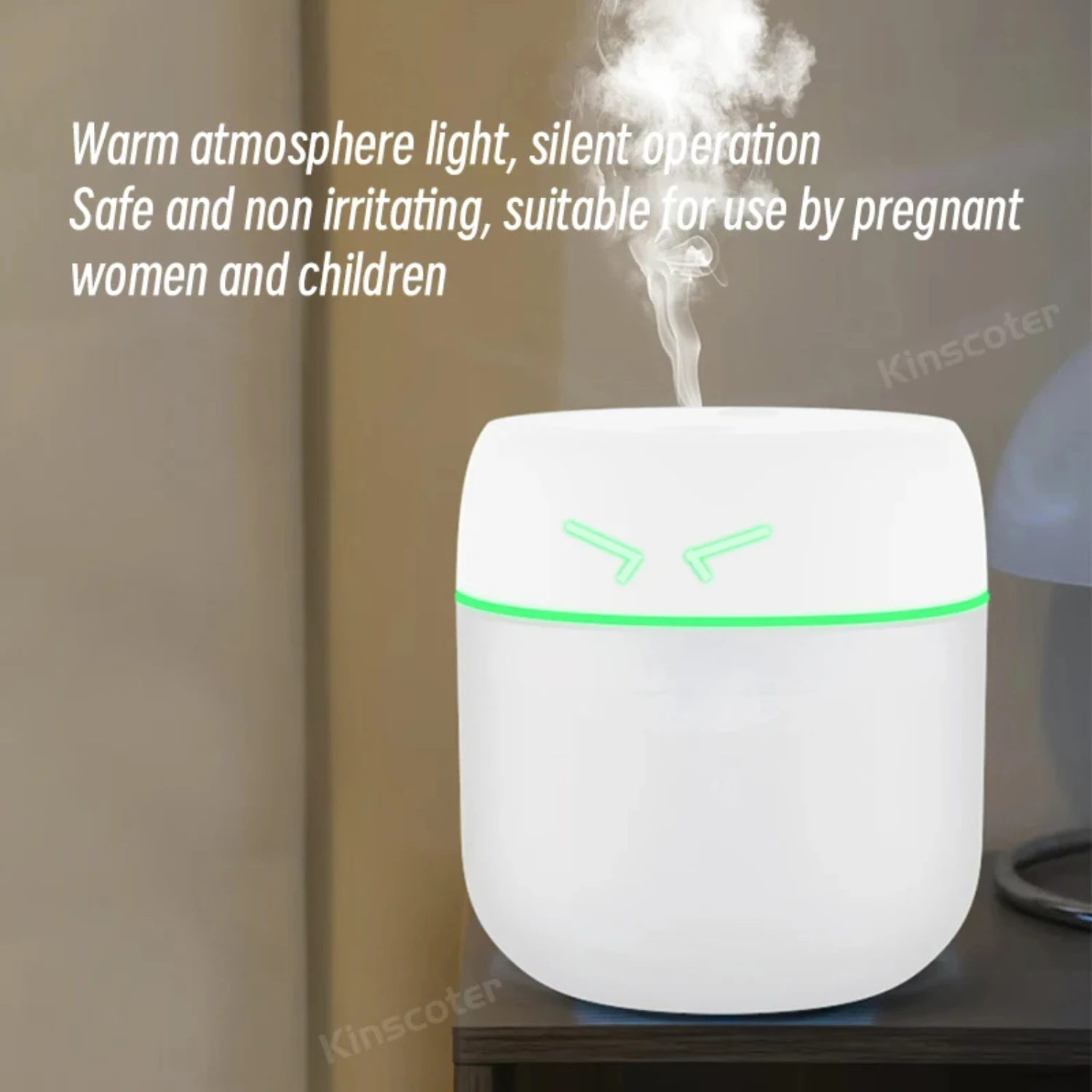 Convenient Mini Portable Compact Ultrasonic Air Humidifier with Romantic Light: 260ML USB Function for Car Purifier - Anion Mist