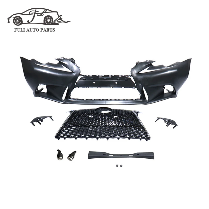 FULI hot sale Car bumper Body kit 2013-2016 For Lexus IS sports big surrounding IS front bumper assembly Old model to new