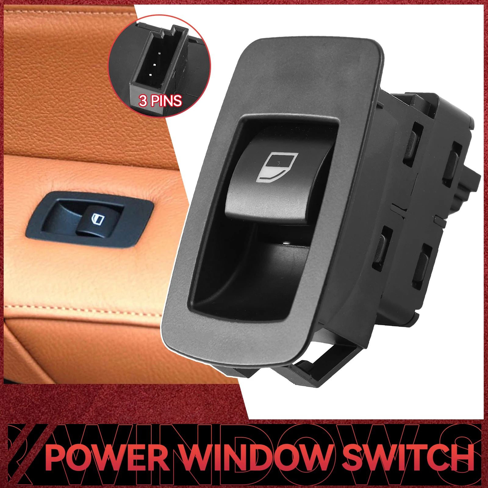 61316945874 Window Control Switch Passenger Side Lifter Button Fit For BMW E87 3er E90 E91 316i 318i X3 E83 X5 E70 E71 6945874