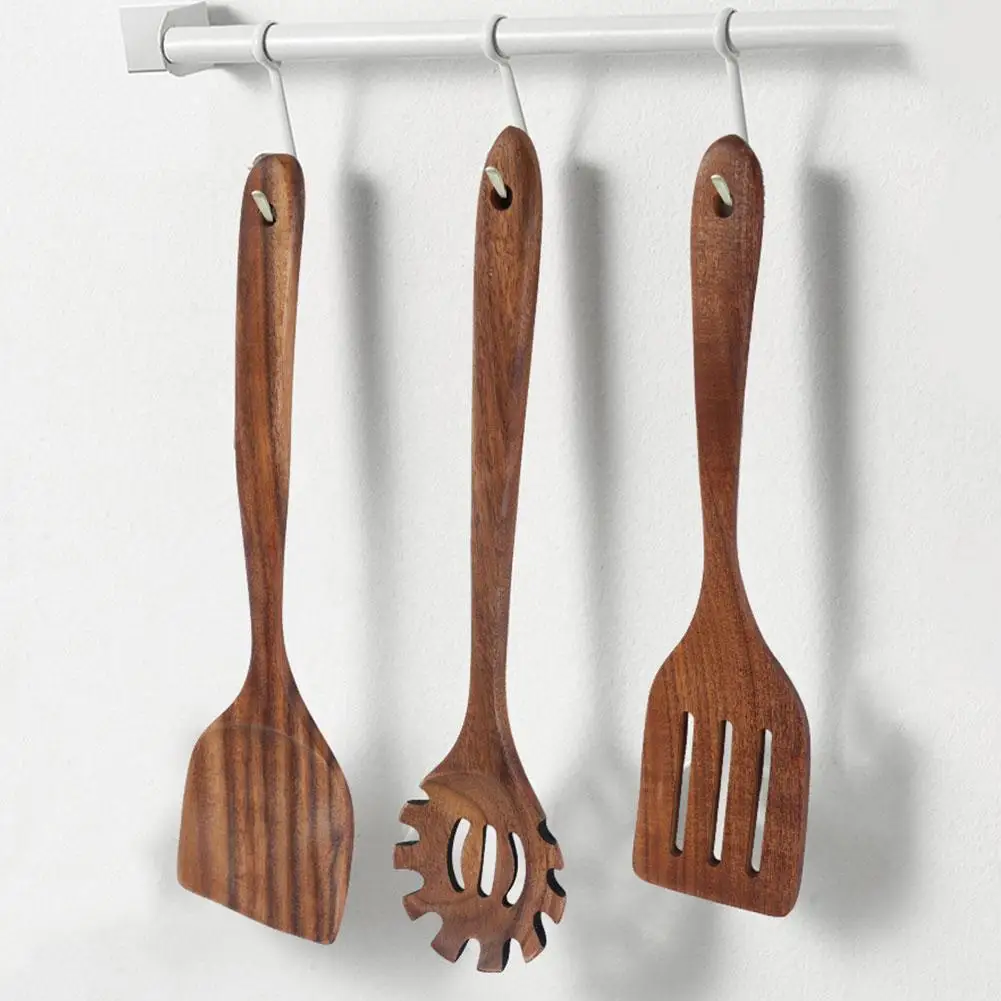 Walnut Wood Spaghetti And Pasta Server, Spaghetti Spoon Server, Spatula Corner Spoon Rice Paddle, Pasta Forks, Cooking Utensils