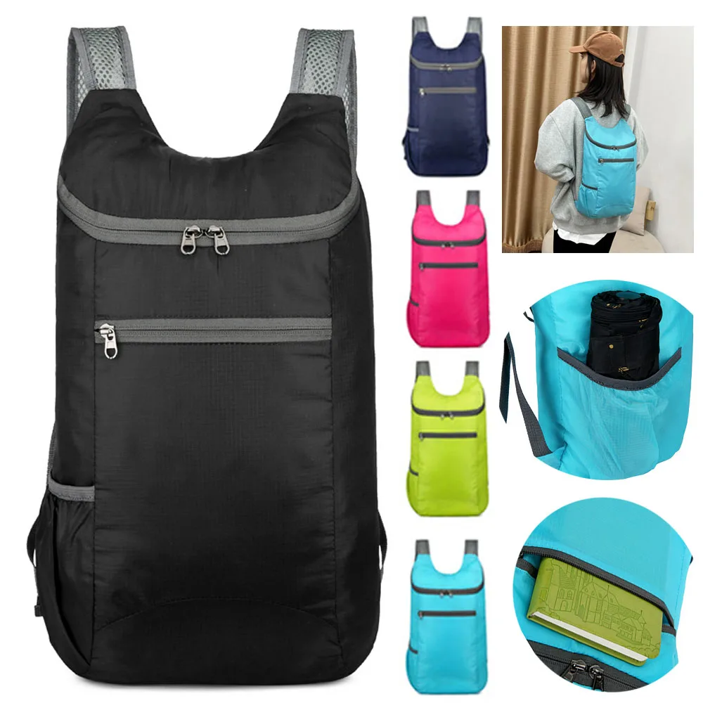 

20-35L Unisex Foldable Sports Backpack Lightweight Waterproof Daypack for Outdoor Hiking Camping Picnic Carry On Travel Backpack