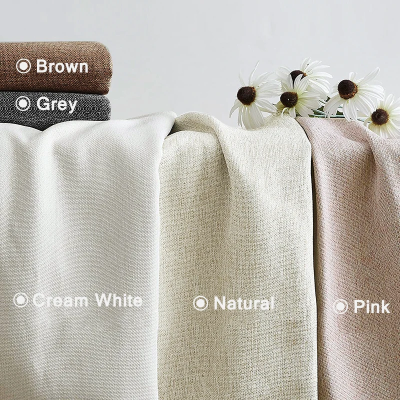 Custom Size Linenv 100% Blackout Curtains For Bedroom Living Room Window Treatment Solid Color Thermal Curtains for Kitchen