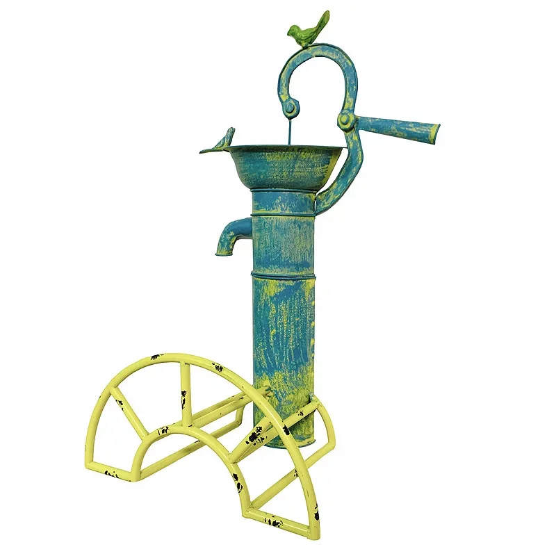 Iron Art Garden Hose Rack Holder Courtyard Outdoor Indoor Squeezing Mangle; Squeezer Wall Decorations Wall Decoration Figure