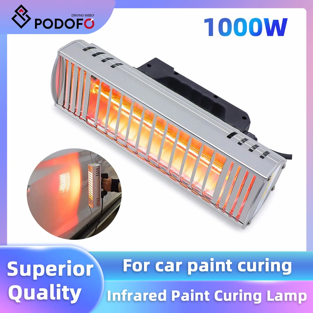 Podofo Portable Infrared Paint Curing Lamp Infrared Paint Curing Lamp 1000W Car Body Repair Paint Curing Systems for Paint Booth