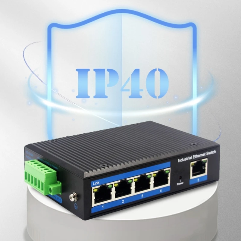 Industrial Strength 5 Port Gigabit Switcher With Industrial Protections And Durability Case For Outdoor Use