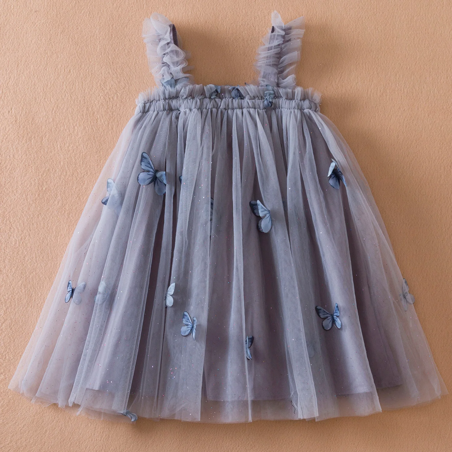 Robe d'été dégradée pour petites filles, vêtements pour enfants, paillettes, étoiles, maille, mode, petite princesse, Noël, cadeau de fête d'anniversaire, 2-10 ans