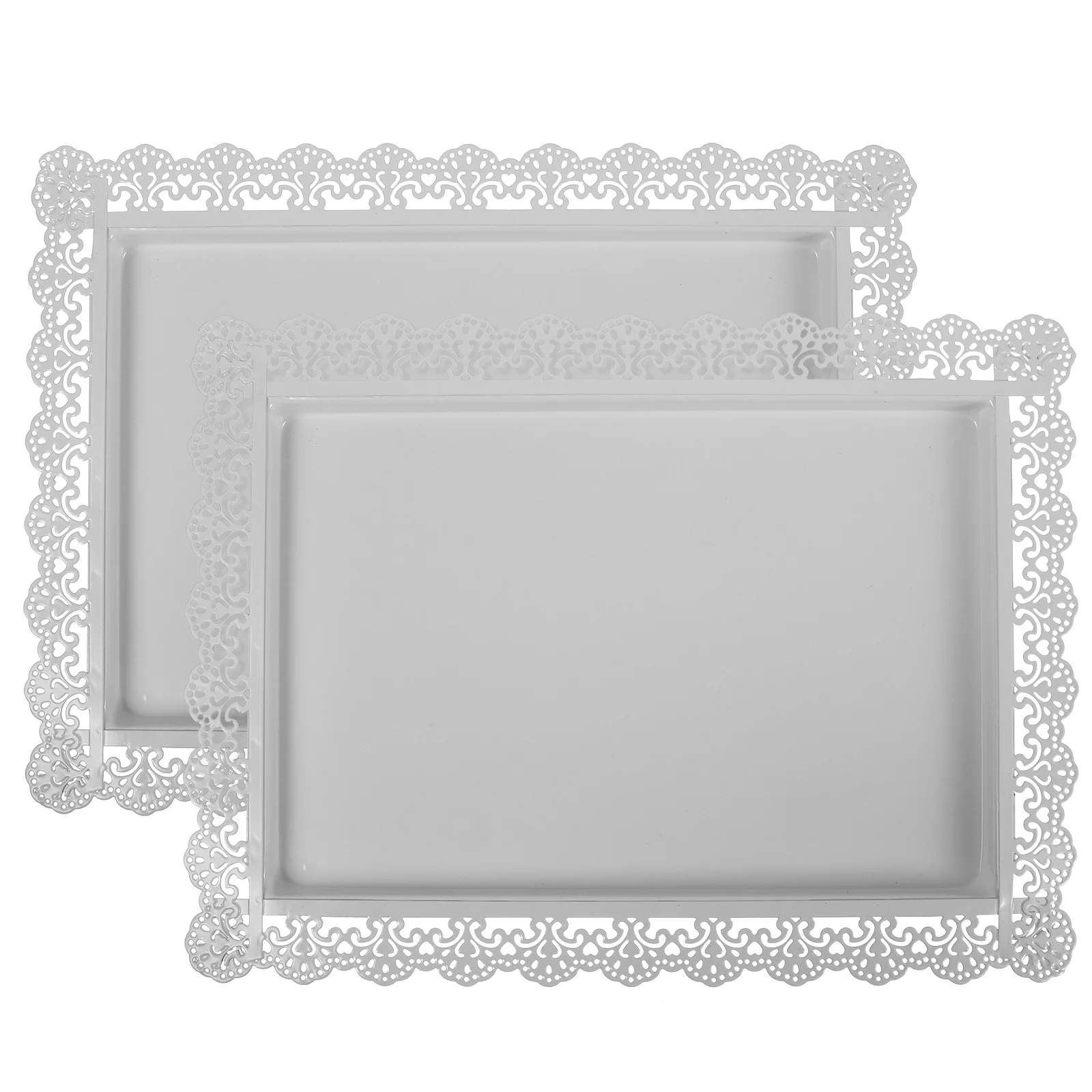 

2 шт. прямоугольные железные подносы для кексов, десертов, элегантный дисплей, сервировочное блюдо, день рождения, свадьба, чайная вечеринка, душ