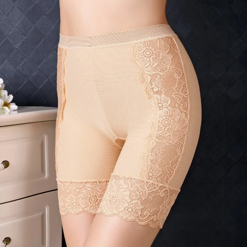 Bragas de mujer, pantalones cortos de seguridad sin costuras, pantalones cortos elásticos de cintura alta para mujer, ropa interior adelgazante, lencería de verano para mujer
