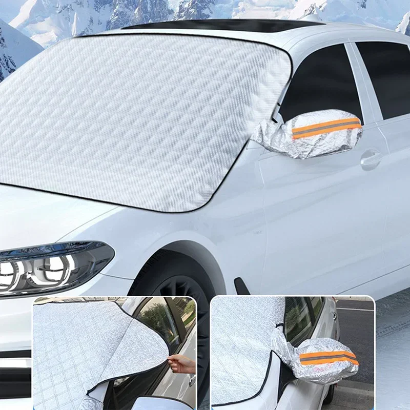 Car Windshield Snow Sun Shade Waterproof Protector Front Windscreen Cover Summer and Winter Dual-purpose Sunshade Snow Shiled