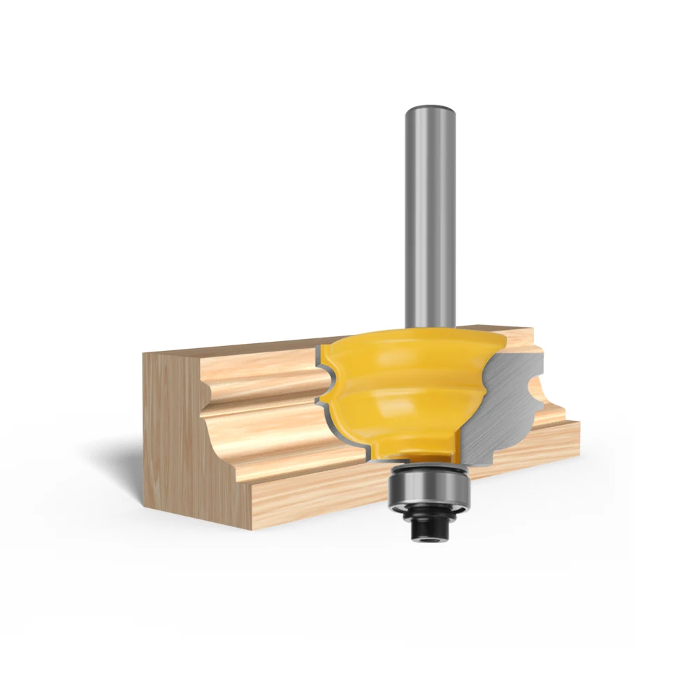 LAVIE-Especial Architectural Corrimão Moldagem Router Bit, Cortador De Madeira, Fresagem Para Bit De Madeira, Face Mill, MC02077, 8mm Shank, 1Pc