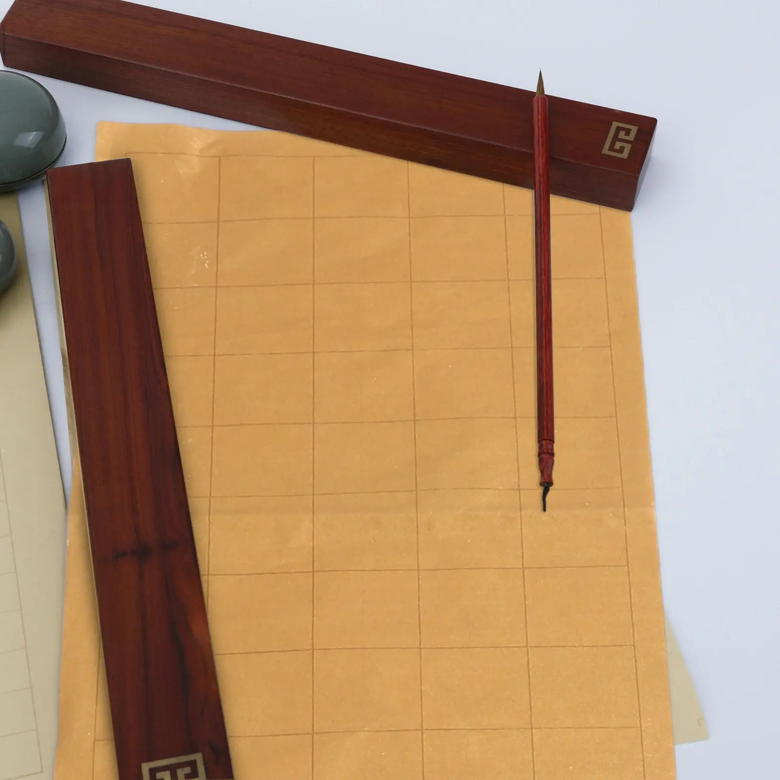 

5 Sheets Rice Grid Calligraphy Paper Sheets for Chinese Calligraphy Practice Xuan Style Clerical Seal Regular Script High