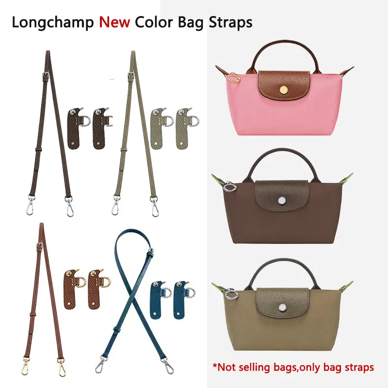 Leather Replacement Crossbody Bag Strap Fit for 2024 New Longchamp mini shoulder strap without punching modification