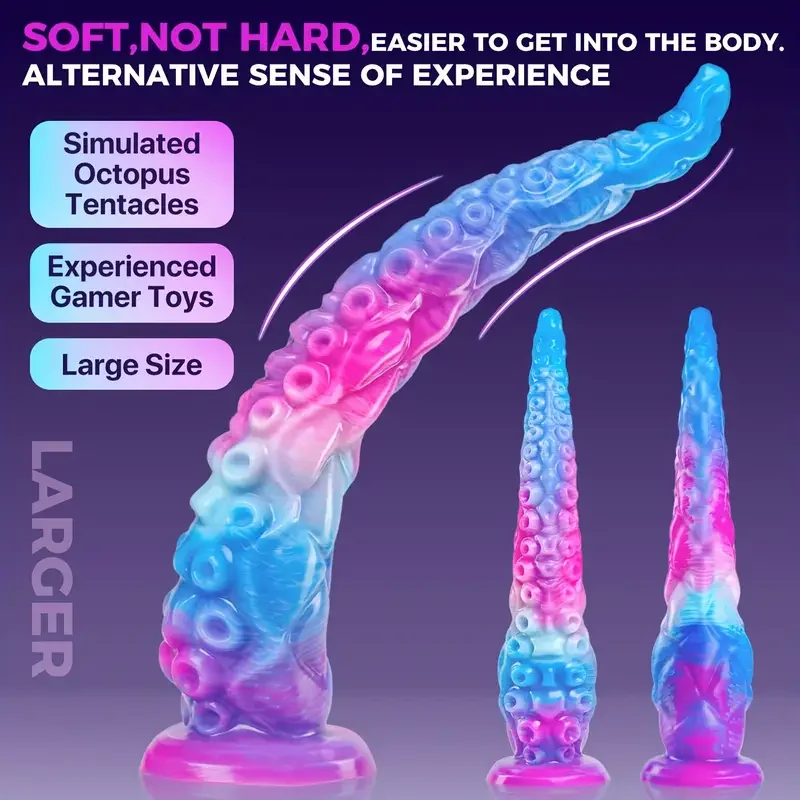 Long Anal Butt Plug Silicone Monster Dildo Penis Anus Vagina Dilator Octopus Tentacle Animal Penis Sex Toys For Women Men Tool