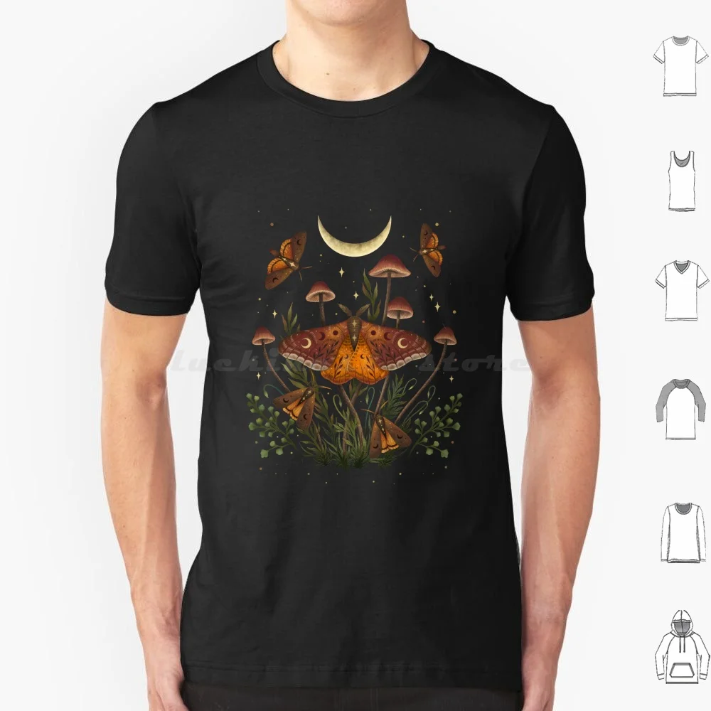 Autumn Light Underwing T Shirt 6Xl Cotton Cool Tee Insect Golden Brown Moth Nature Ink Pen Black Tattoo Rustic Winter Autumn