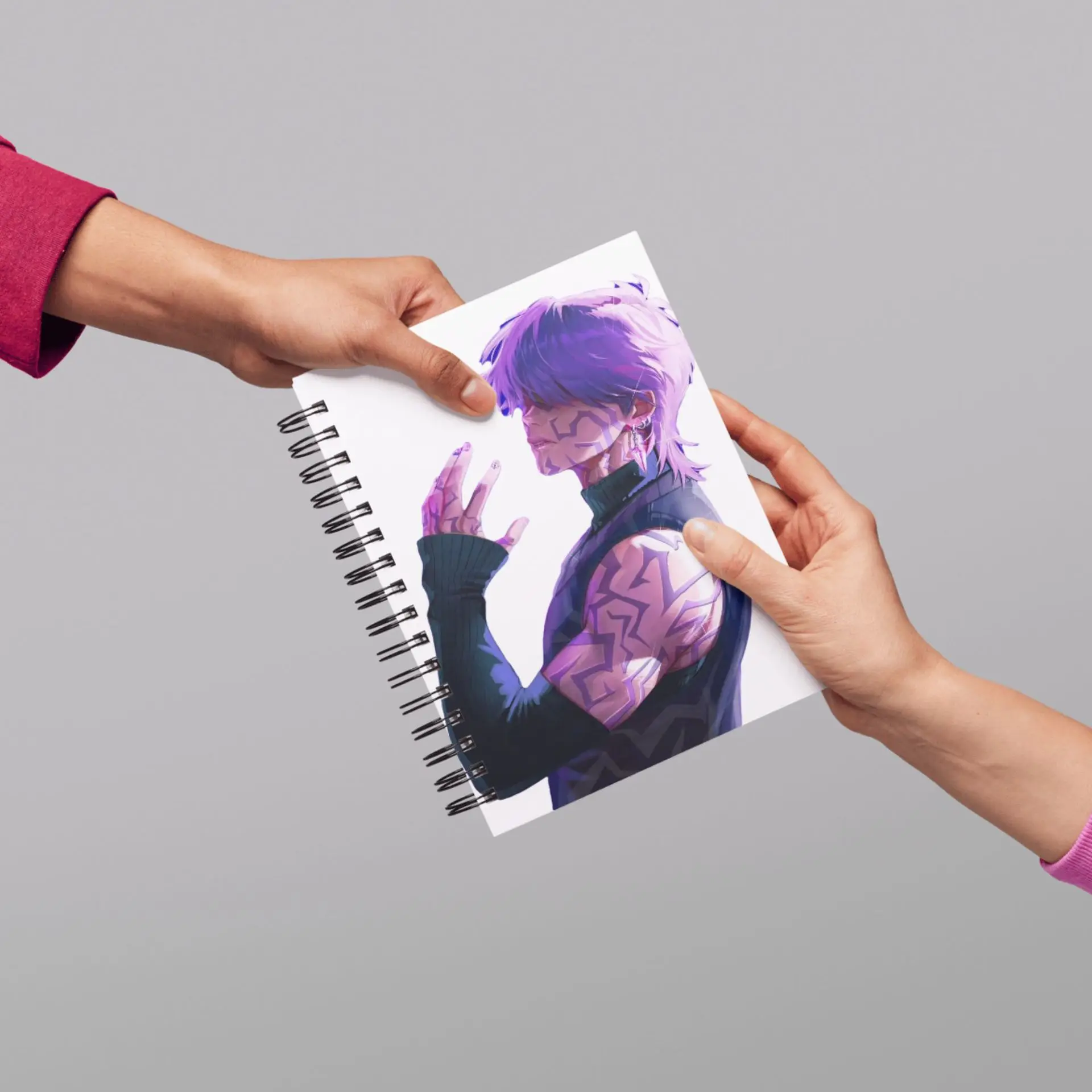 A6 لـ K-pop شيطان الصيادين دفتر لفائف ملزمة طالب مهمة دفتر تسليط الضوء على ملخص مذكرة الوسادة 50 صفحة هدية