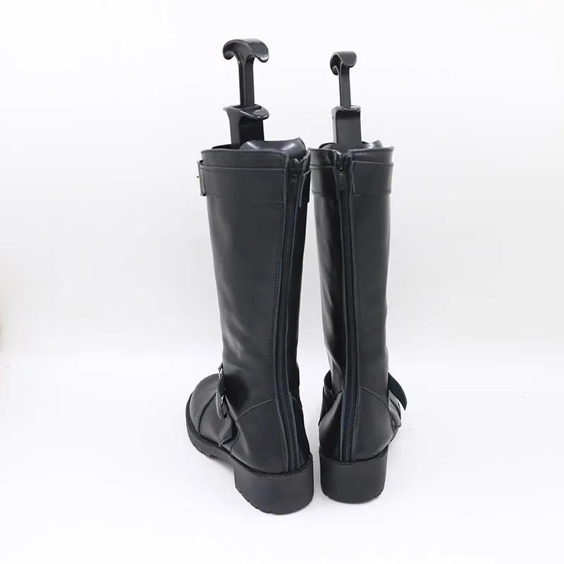 Love and Deepspace Heroine Cosplay Shoes Black Faux Leather Boots Halloween Carnival Props Boots