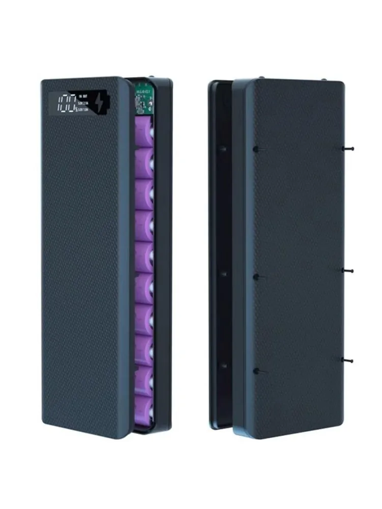 DIY Powerbank 18650 Batteriegehäuse Powerbank-Akkufach Typ-C-Schnittstelle 8X 10X 18650 Powerbank-Box Ladegehäuse