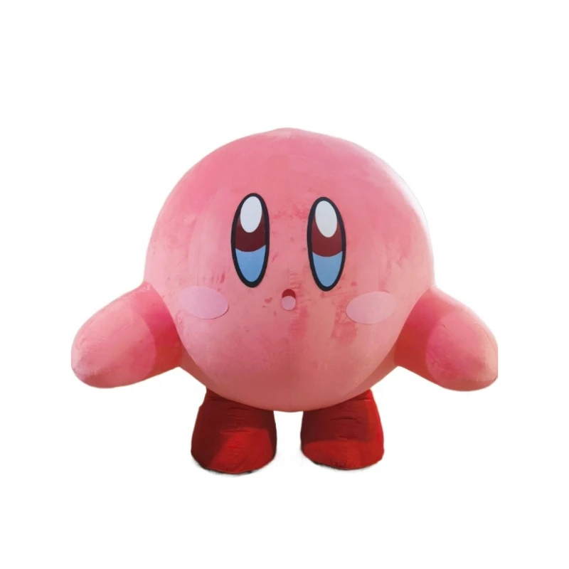 Miniso Giant Inflatable Kirby Mascot Costume Cartoon Cute Little Round Ball Doll Outfits Halloween Carnival Party Events Apparel