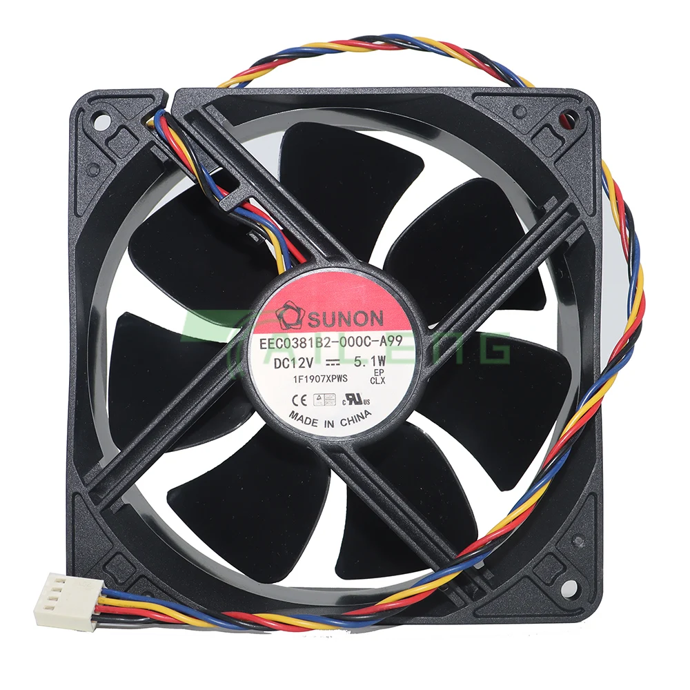 EEC0381B2-000C-A99 DC12V 2600rpm 116cfm 12038 12CM 120MM 120*120*38MM cooling fan