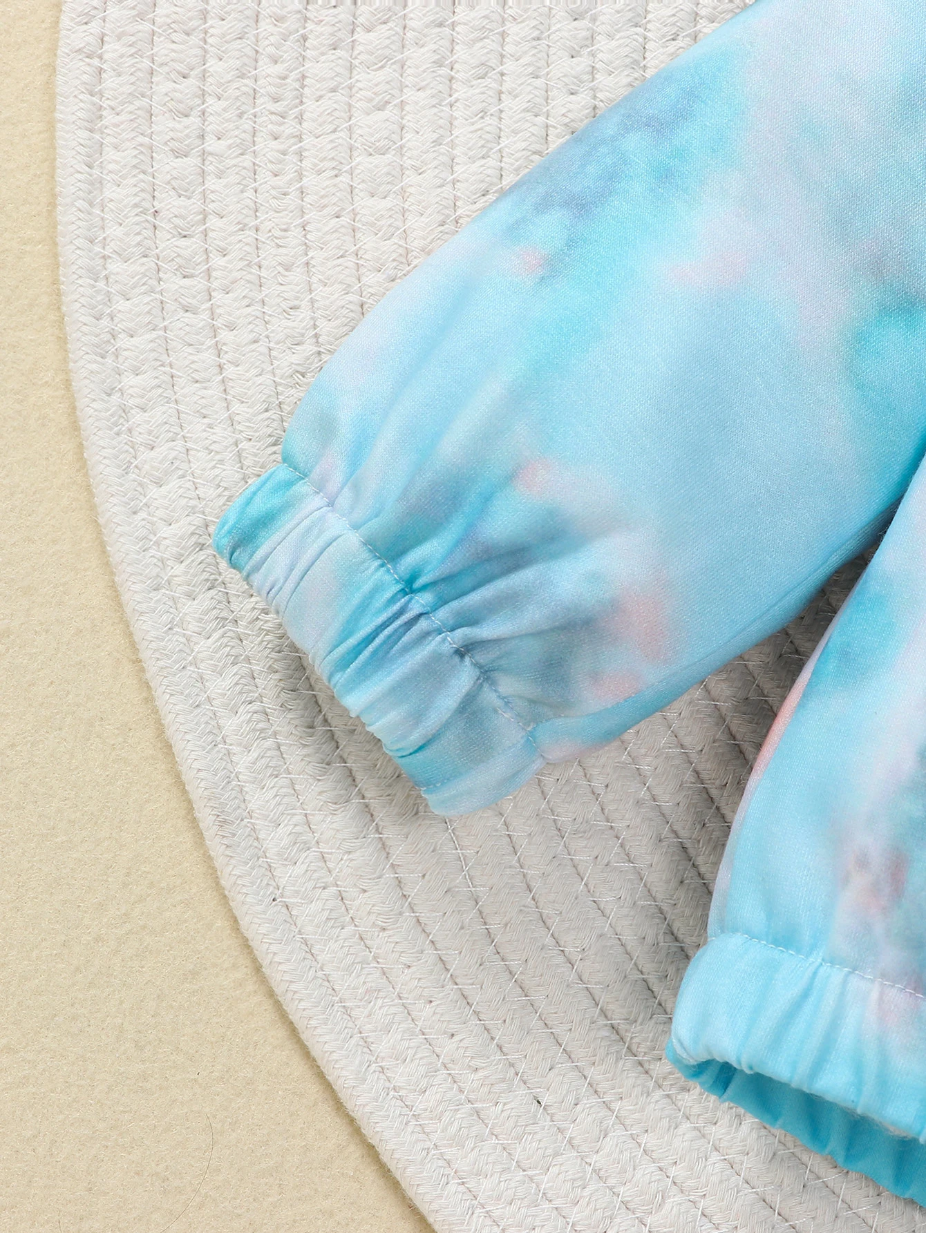 2-teiliges Set für Babys, modisch, lässig, mit Kapuze, langärmlig, mit Batikmuster, Oberteil und Hose, Herbst-Winter-Kleidung für Kinder – Detail 7