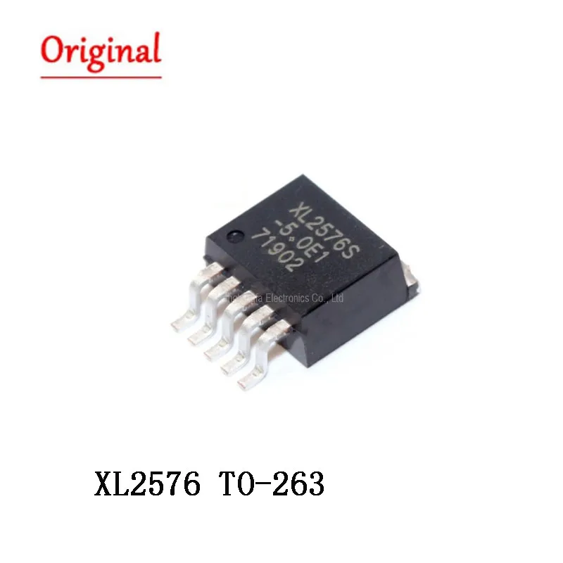 10PCS/LOT Original Genuine XL2576S-5.0E1 XL2576 TO-263 3A 40V 52khz Boost DC Power Converter NEW