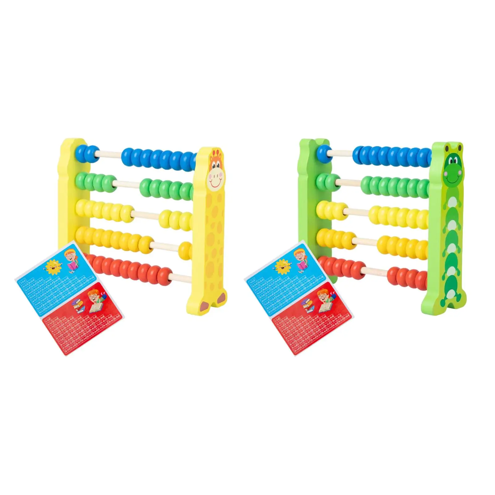 Wooden Abacus Manipulative Math Toy, Arithmetic Rack for Girls