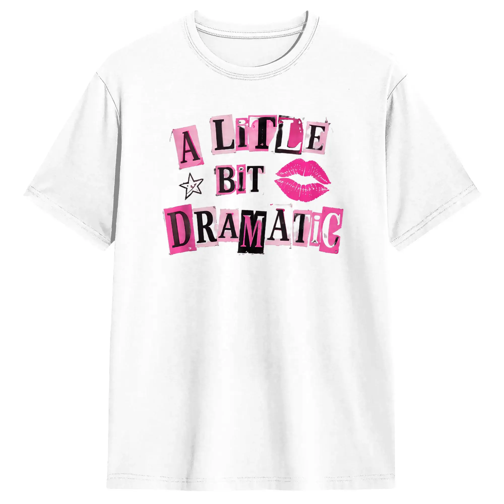 A Little Bit Dramatic T Shirt Beach  Streetwear T Shirts Cotton Hip Hop Tee Shirt For Men Casual Top Tees