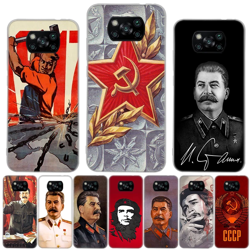 Russian Stalin Ussr Communism Silicon Call Phone Case For Xiaomi Mi 11T 10T 9T 12X 11 Lite 12 Pro 10 9 8 11i 5X 6X Ultra 5G Coqu