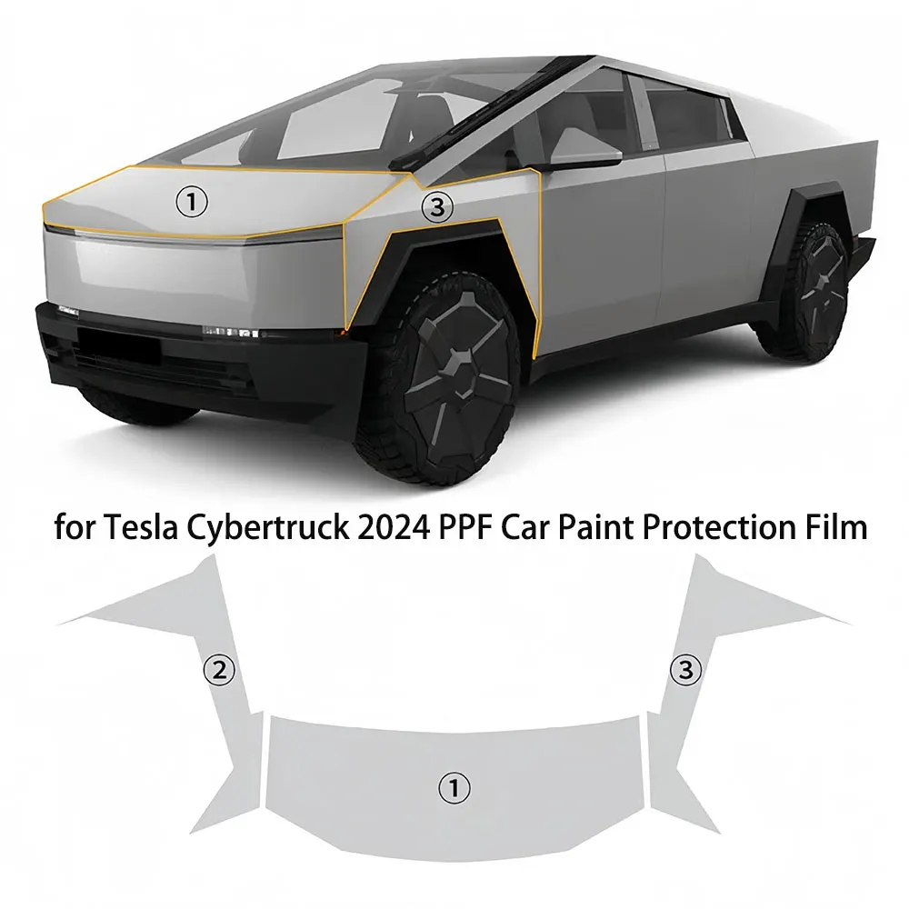 

For Tesla Cybertruck 2024 2025 TPU PPF Car Paint Protection Film Clear Bra Decal Anti-Scratch Invisible Body Car Accessories