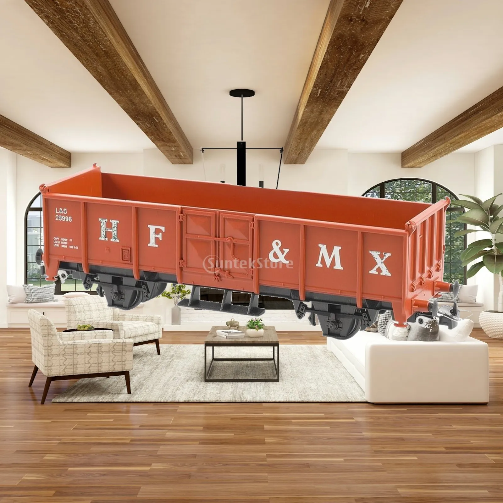 1 87 Scale Railway Freight Car Open Wagon Miniature Metal Cart Style for Train Scenery and Cargo Hauling