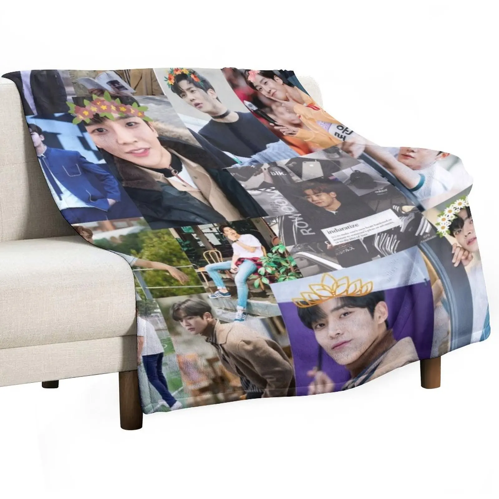 

Rowoon Beautiful Collage Throw Blanket Shaggy Luxury Thicken Soft Plush Plaid Vintage Blankets