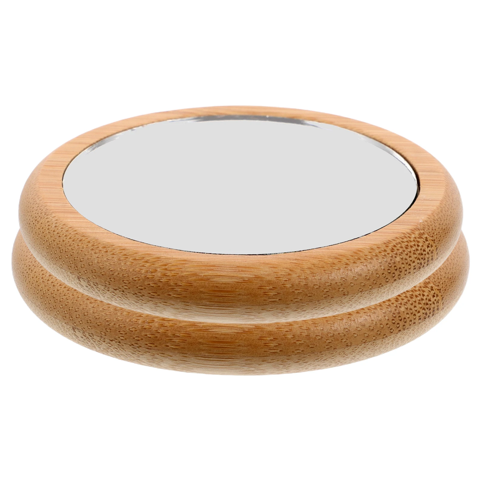 2 szt. Małe drewniane okrągłe lusterka ręczne, kompaktowe lusterka do makijażu, przenośne lusterka podróżne do torebki, małe lusterka kieszonkowe.