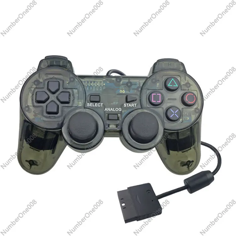 Xinyueda PS2 Double Vibration Transparent Color  Color Handle Ps2 Transparent Handle PS2 Wired Handle