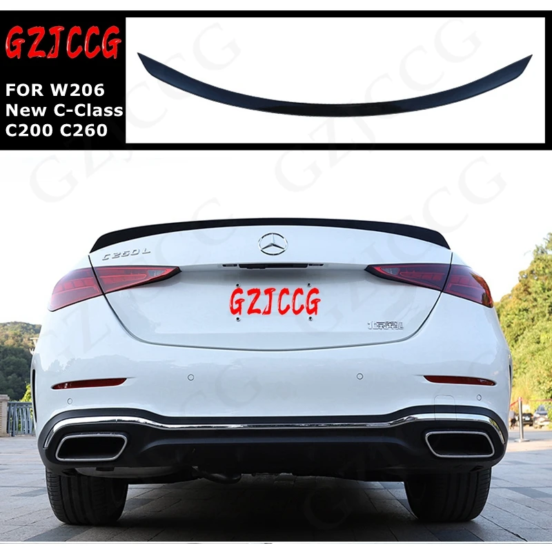 

ABS Plastic Unpainted Primer Rear Trunk Boot Wing Lip Spoiler For Mercedes Benz W206 4Door C-Class C200 C260