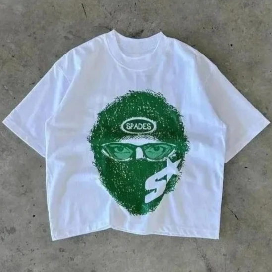 American Trendy Hip Hop Street Style Women's T-Shirt Unisex Celebrity Portrait Print Tee Vintage Photo Top Men Women's Clothing