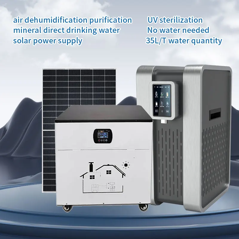 35L Solar Energy Air Water Maker Air Dehumidifier Water Waterless Purifier Atmospheric Water Generator