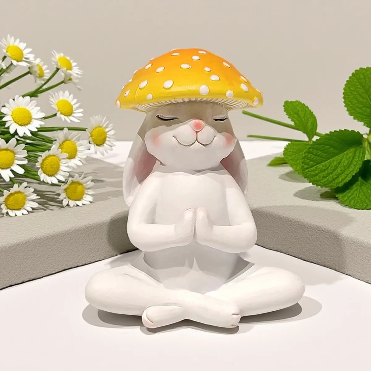 

1PC Cute Meditation Animal Figurine – Yoga Rabbit Frog Turtle Resin Decor for Home Garden Desk Decoration