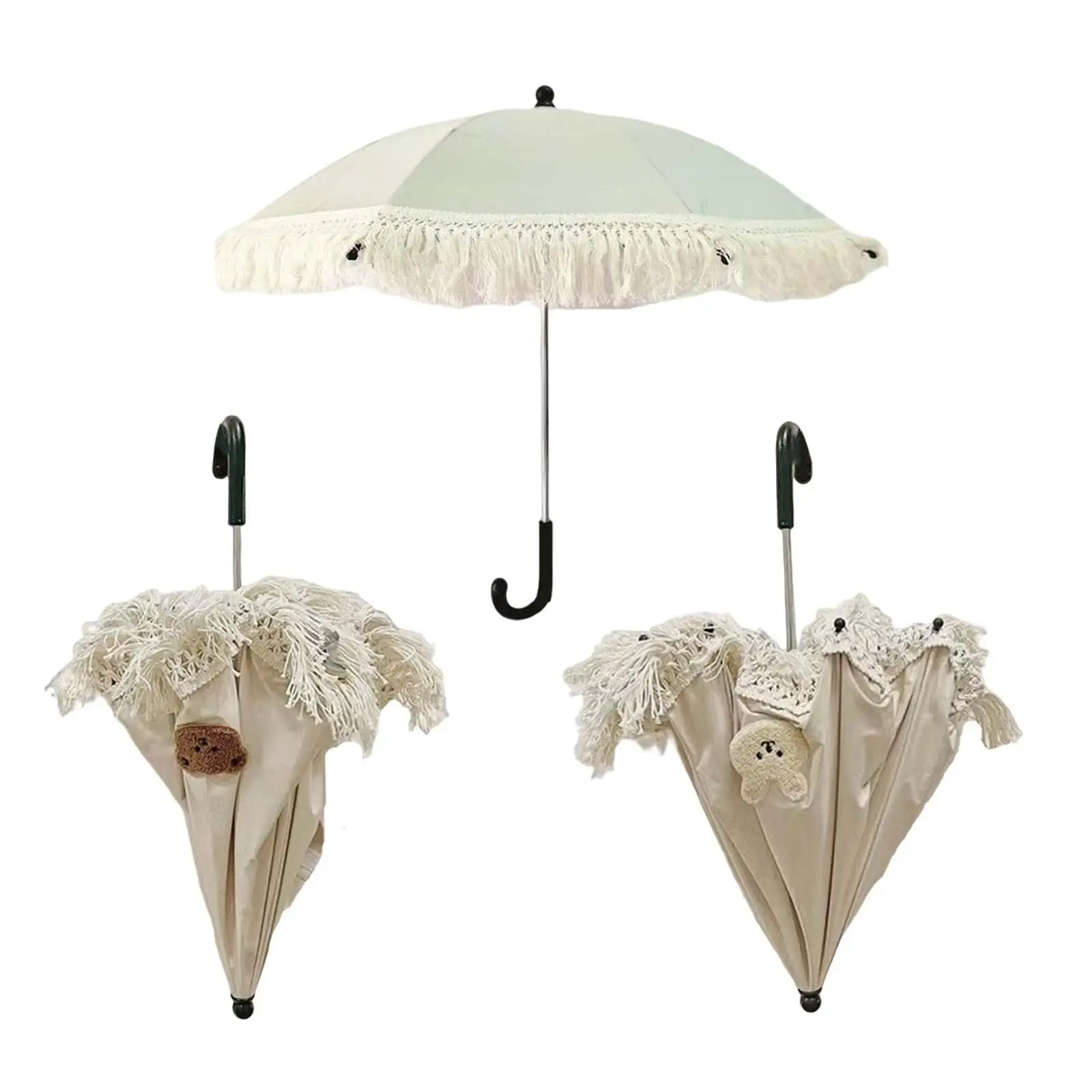 

Children's Beach Parasol with Decorative Fringe for Photography
