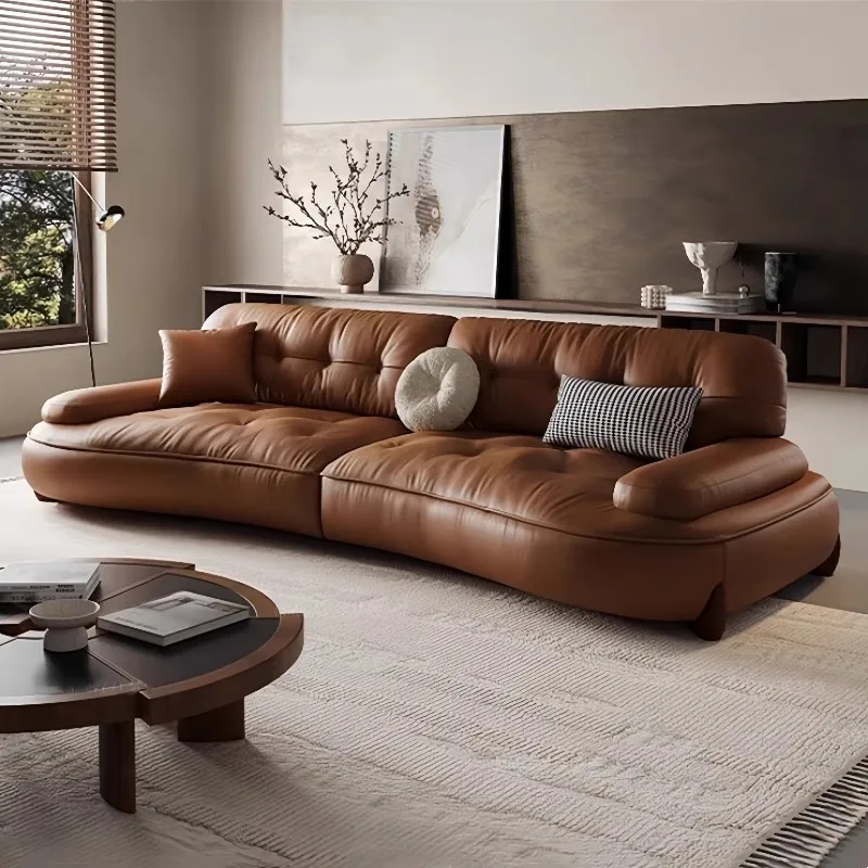 

Living Room Luxury Modern Sofas Leather Sofa Set Indoor Furniture Combination Couch Apartment Sofa