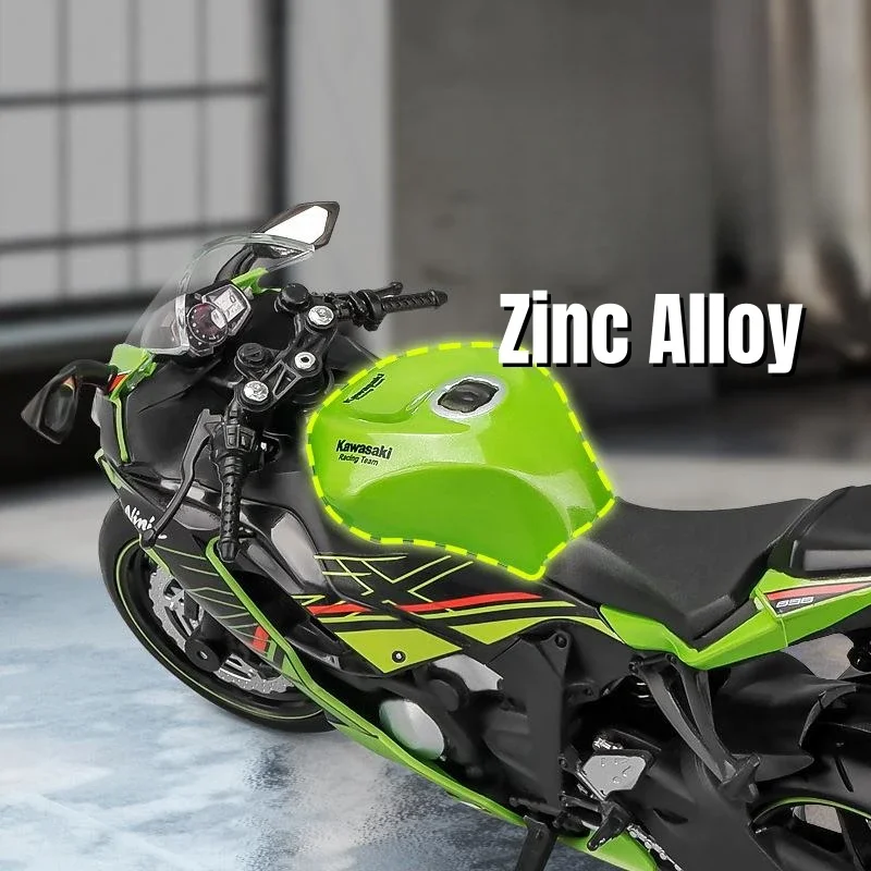 1/12 Kawasaki Ninja ZX-6R Motorcycle Toy 1:12 RMZ City Diecast Model Super Sport Miniature Collection Gift For Boy Children Kid