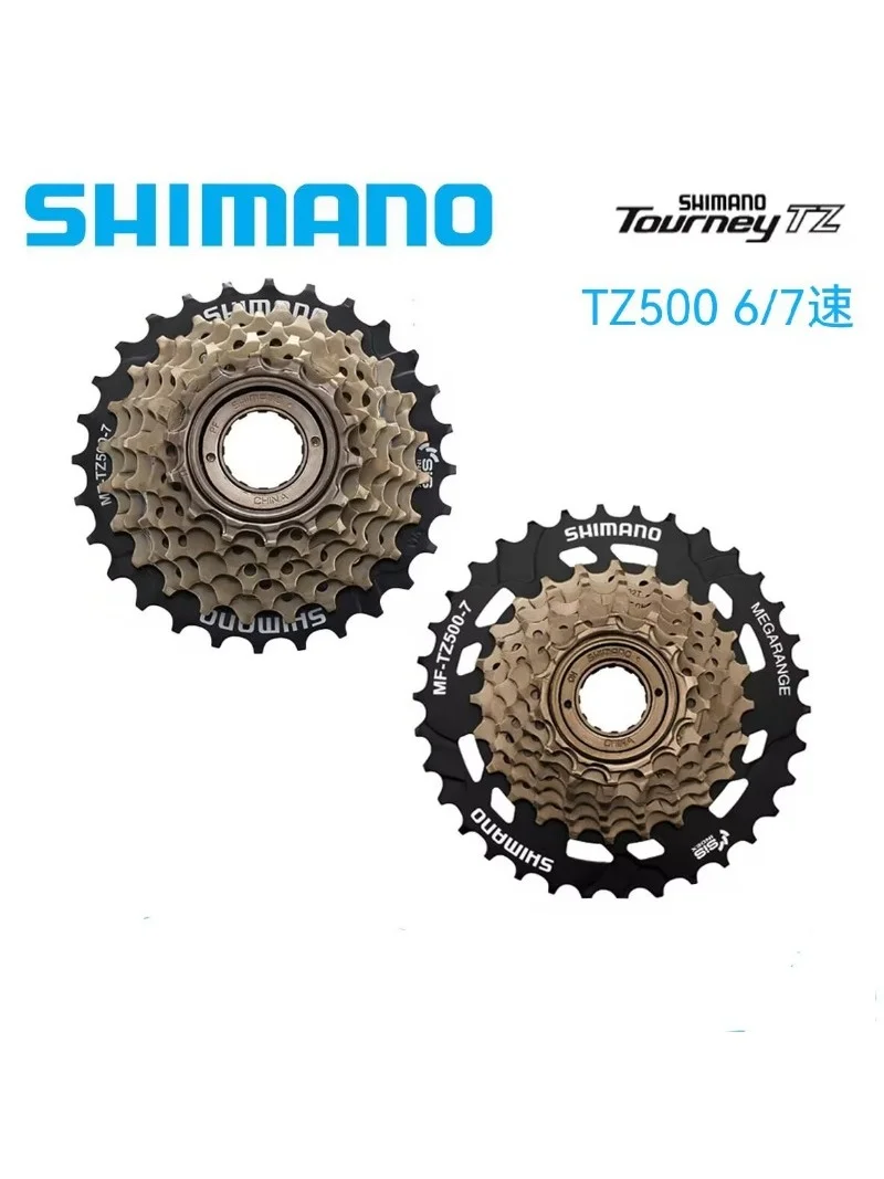 AliExpress Shimano SHIMANO TOURNEY TZ500 6/7 Speed Cassette Mountain Bike Freewheel Metal Thread Sprocket 14-28/34T Original Bike Part Cassete 6/7v