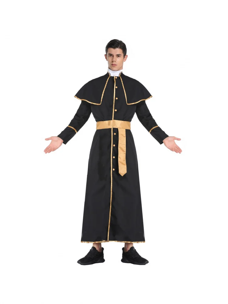 

Хэллоуин Маскарад Священник Халат Мужской костюм для выступлений Древний римский COS Одежда Юбка с высокой талией Китайский Sle Dr