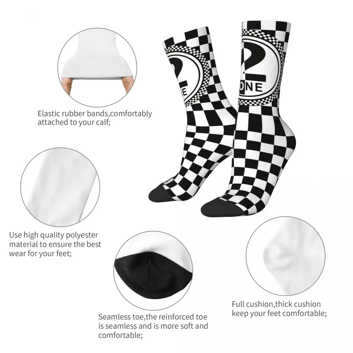 British Ska Legends Of 2 Tone Music Band Socks Accessories For Men Women Two-tone Two Tone Ska-rock Cozy Socks Super Soft