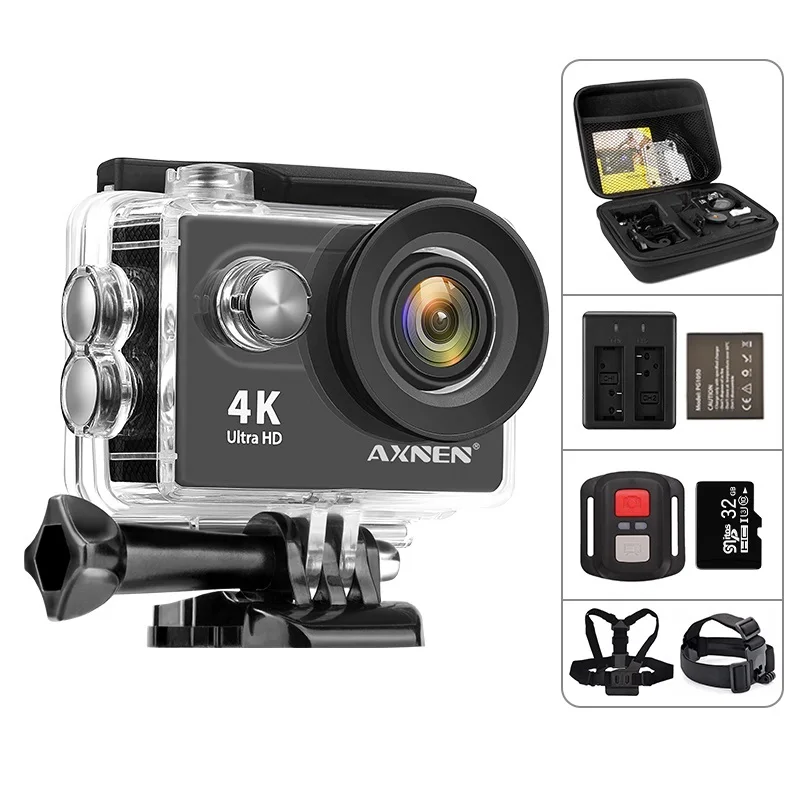 

New H9R H9 Action Camera Ultra HD 4K 30fps 1080P 60fps WiFi 2 Inch 170D Underwater Waterproof Helmet Video Recording Sport Cam